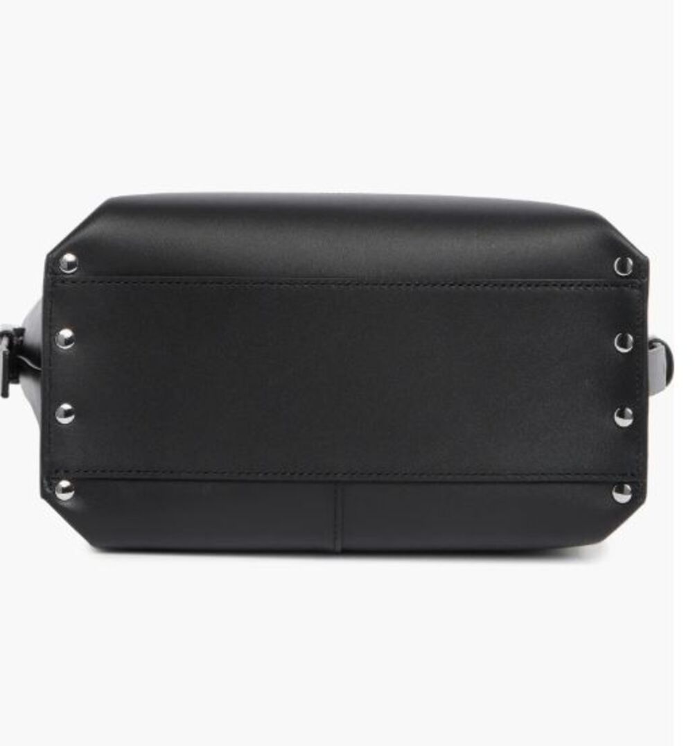 NWT AllSaints Miro Leather Shoulder Bag- Black - Picture 5 of 6